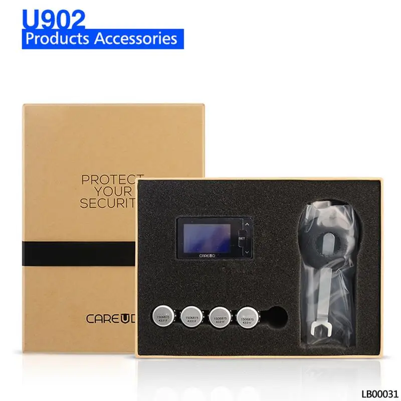 

CAREUD Car Tire Pressure Monitoring System Wireless TPMS 4 External / Internal Sensor of Tire Temperature Monitoring U902L