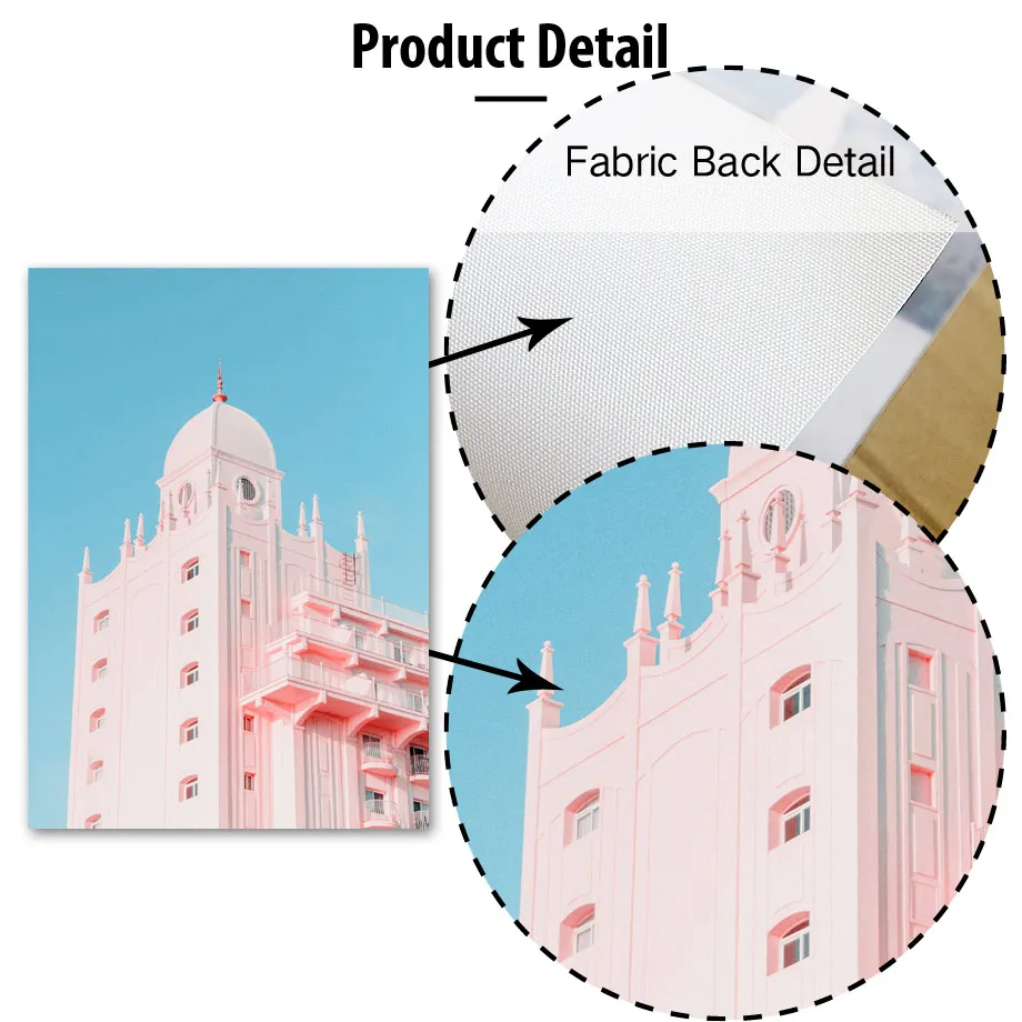 Настенная картина розовая Марокканская дверь Маяк Морской Фламинго настенная