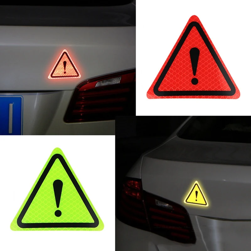 

Universal Reflective Stickers Car Decorative Paster Motorcycle Triangle Warning Label DIY Reflective Warning Sticker