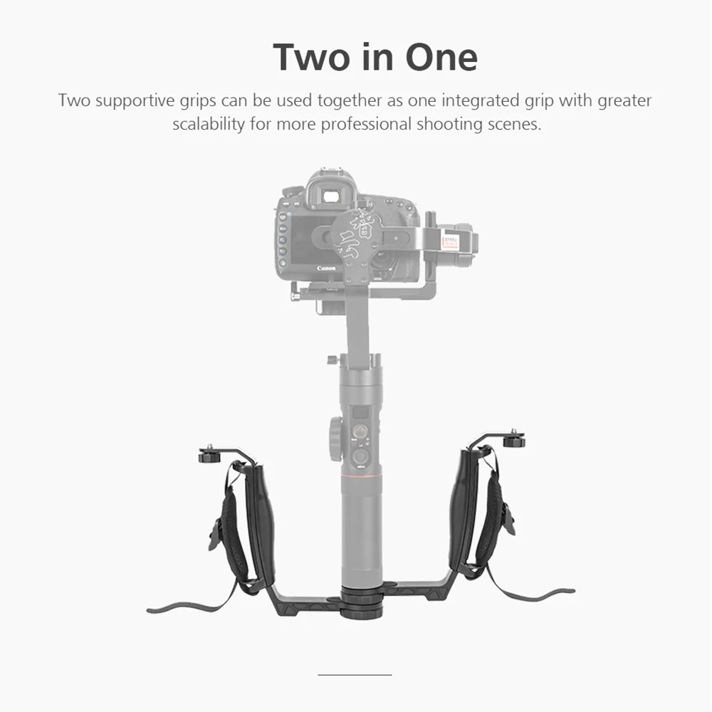 ZHIYUN кран 2 ручки с L кронштейн Rig 1/4 винтовой разъем для Weebill LAB Crane Plus трансмонтировать одной ручкой