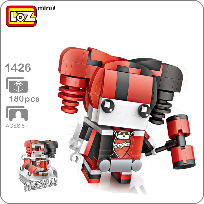 

LOZ 1426 DC Hero Harley Quinn Joker Girl 3D Model 180pcs DIY Diamond Micro Mini Small Building Blocks Bricks Assembly Toy no Box