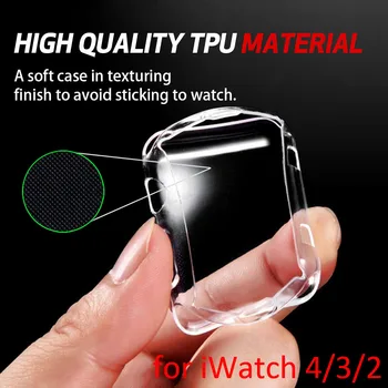 

Screen Protect Soft Silicone Cover for Apple Watch Series 4 Case 44mm 40mm iWatch Series 2/3 42mm 38mm TPU Cover