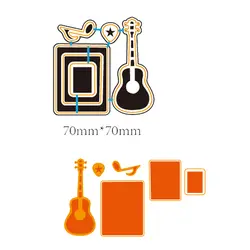 Музыкальные инструменты Гитара Примечание металлический каркас Сталь прорезной трафарет для окраски для изготовление скрапбукинга штамп