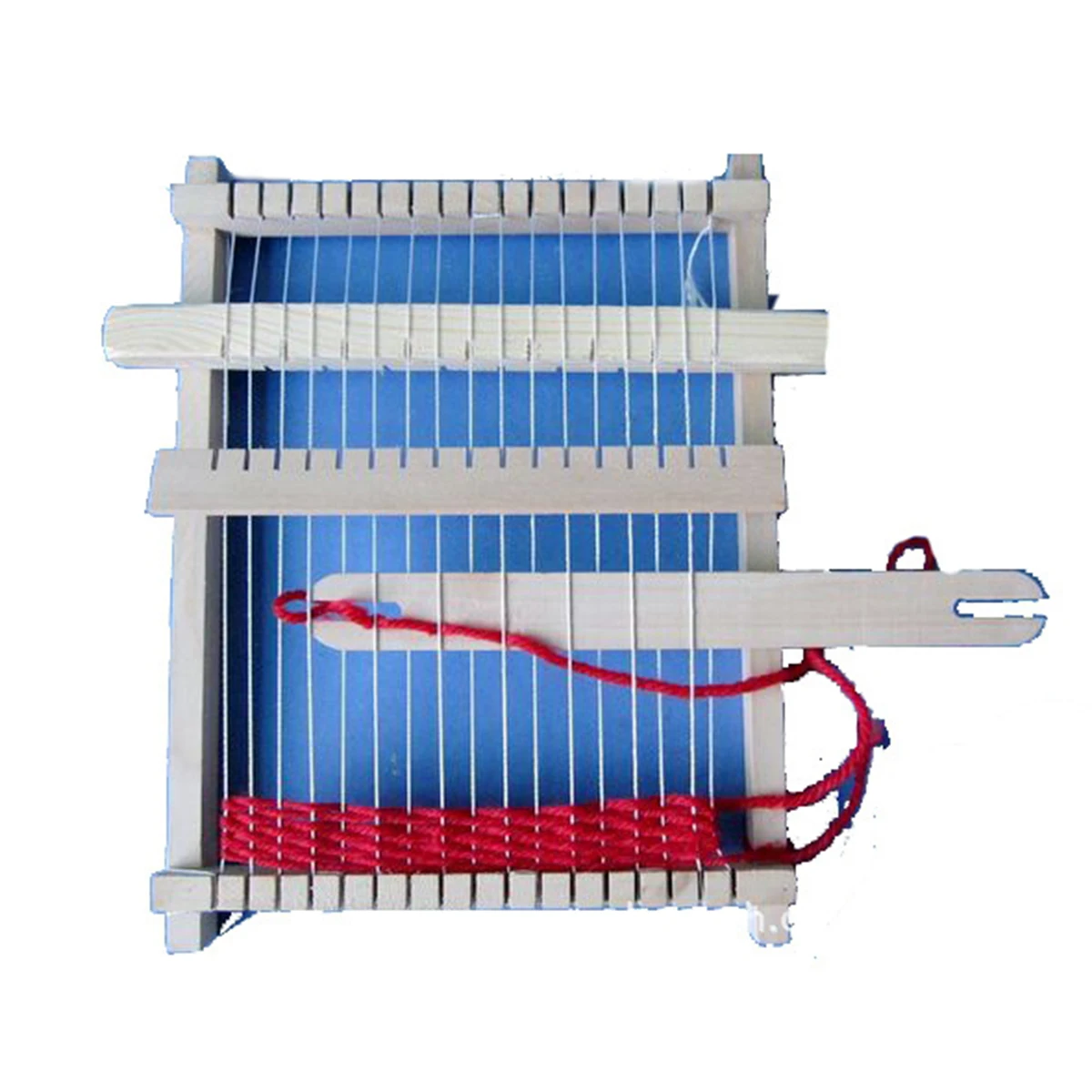 Weaving Loom Traditional Wooden Knitting Weaving Toy Loom With Accessories Children Craft Box