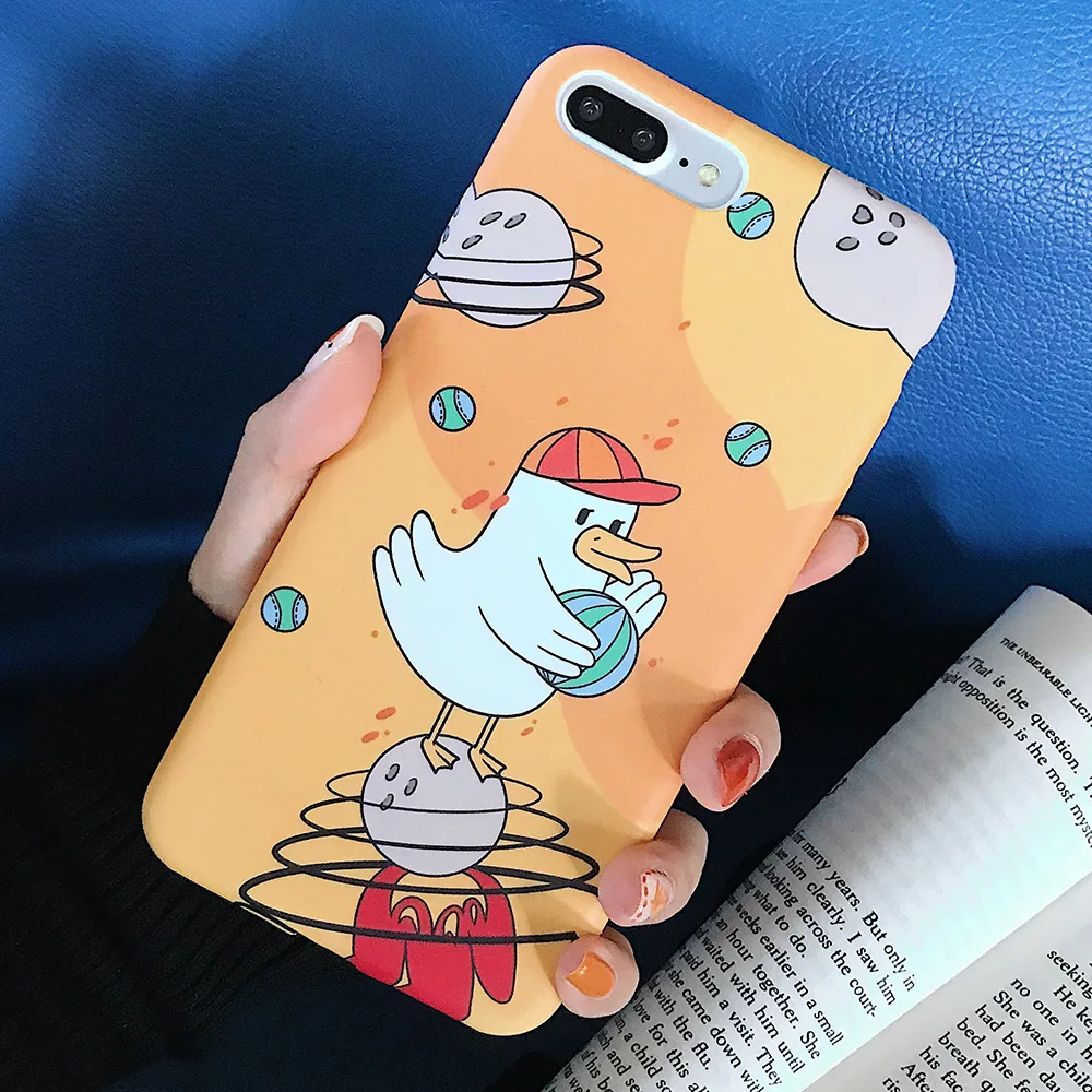 KIPX1123_6_JONSNOW Solid Liquid Soft Silicone Case For iPhone X XR XS Max 6 6S 7 8 Plus Cases Painted Cartoon Chick Cat Pattern TPU Cover