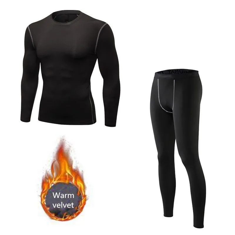 Motorcycle Suits Men Thermo Underwears Set Motorcycle Skiing Winter Warm Base Layers Tight Long