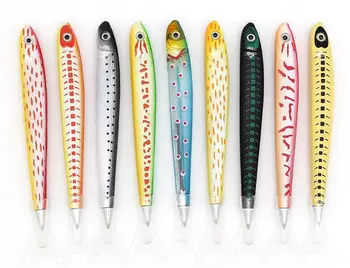

100pcs/lot New arravial crative fish pen Promotional Ocaean series multi-colour fish ballpoint pen Marine gift pen