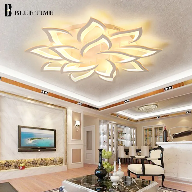  White Finished Modern LED Ceiling Lights For Living Room Bedroom 30W 60W 108W Fashion LedModern Hom