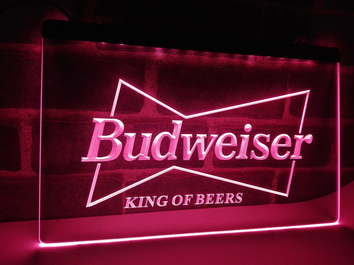 LE009-Budweiser King пивной бар Пивной клуб светодиодный неоновый свет Знак Домашний Декор ремесла