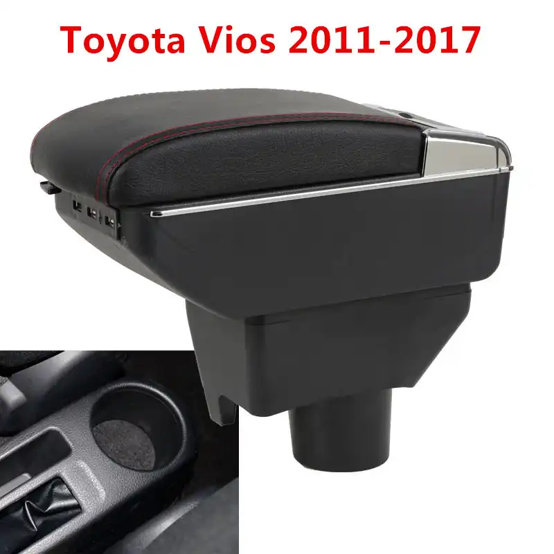 Centre Console Storage Box For Toyota Yaris Vitz 2006 2011 Hatchback Armrest Arm Rest Rotatable