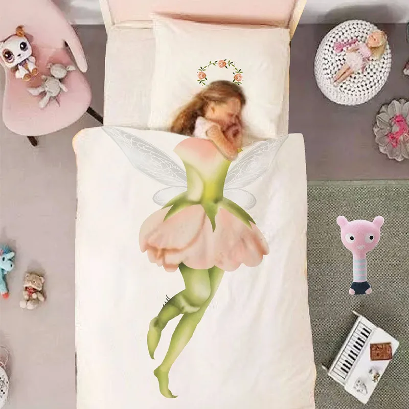 Детский мультяшный персональный 3D комплект постельного белья, пододеяльник, постельное белье, простыня, наволочки, подарок для ребенка, Прямая поставка - Цвет: 2M-Princess Sissi