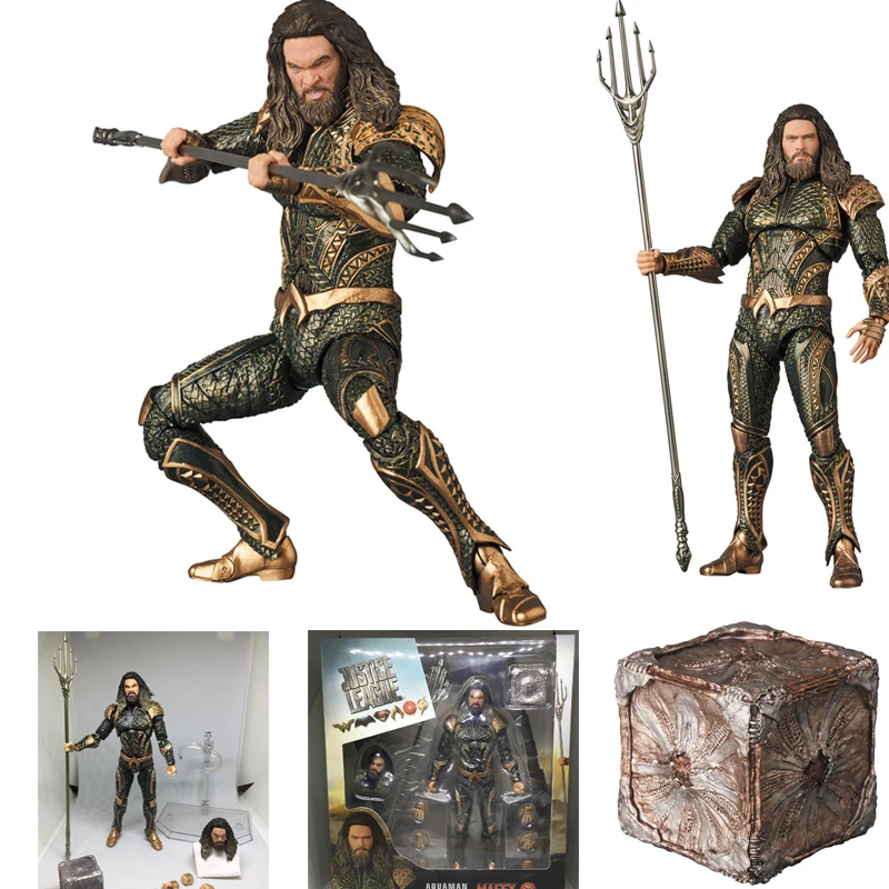 

2018 New Movie Aquaman Mafex 061 DC Justice League Super Hero Aquaman PVC Action Figure Toy Doll Christmas Birthday Gift