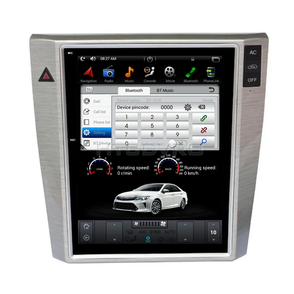 Best YMODVHT 10.4inch Telsa Style Vertical Screen Quad Core Android 7.1 2GB RAM Car DVD GPS for VW Magotan CC 2012-- RDS Radio Audio 3