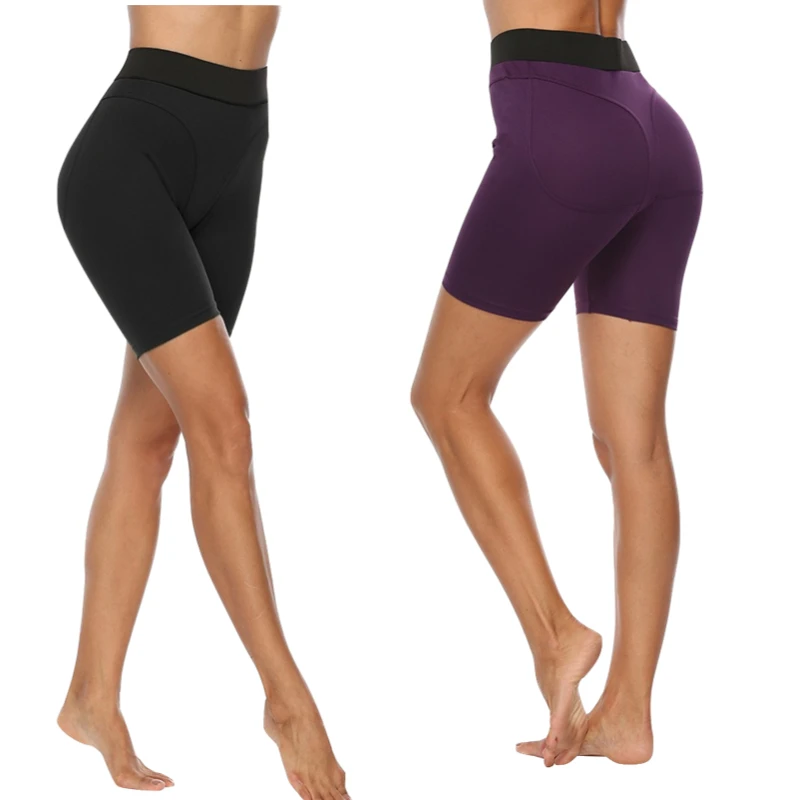 

Sport Shorts Women Workout Gym Running Shorts Solid Seamless High Waist Elastic Yoga Wear Slim Breathable Plus Size Female Short
