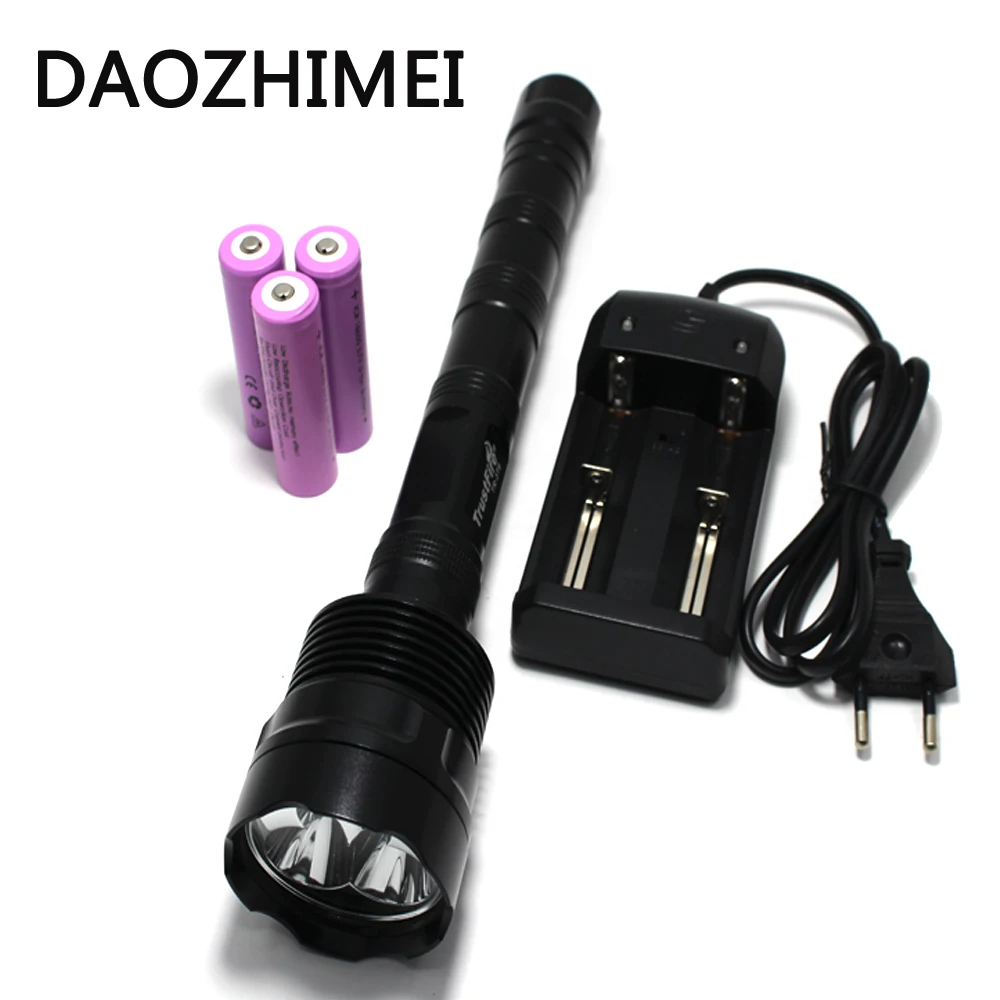 

3800 Lumens LED Hunting Flashlight 5-Mode Tactical Lantern 3-LED T6 White camping Hunting Flashlight - Black (2x18650 / 3x18650