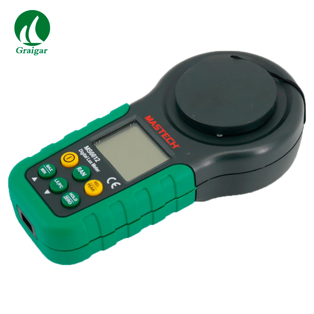 Цифровой мульти Функция Люксметр Mastech MS6612 Высокая точность 200000 люкс Light Meter Тесты Spectra Авто Диапазон