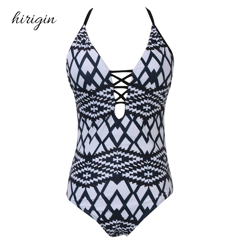 HIRIGIN Brand Polyester Women Swimwear One Piece Swimsuit Monokini Push