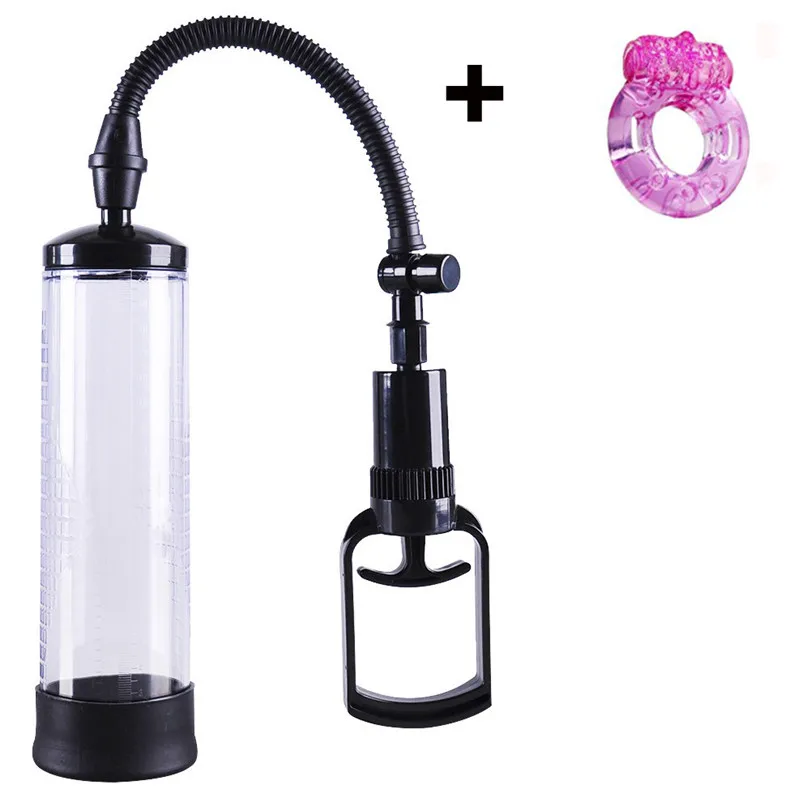 Adult Vacuum Pump Silicone Ring Manual Effective Enlarge Vacuum Pump Male Extender Sex Delay Device Sucking Machine (5)