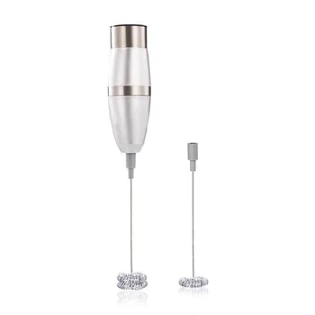 

Electric Handheld Milk Frother Foamer Egg Beater Double Spring Triple Spring Whisk Head Stainless Steel Drink Mixer Coffee Mak