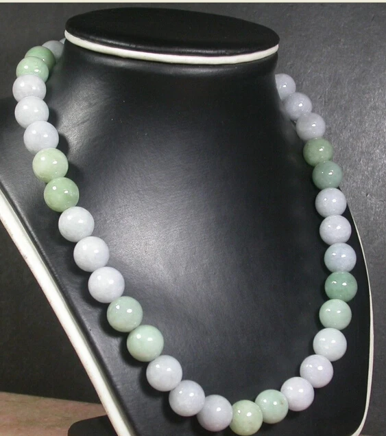 

Green 100% Natural A JADE Jadeite Bead beads Necklace 19 inches et A Grade style Fine Noble 100% Natural jades