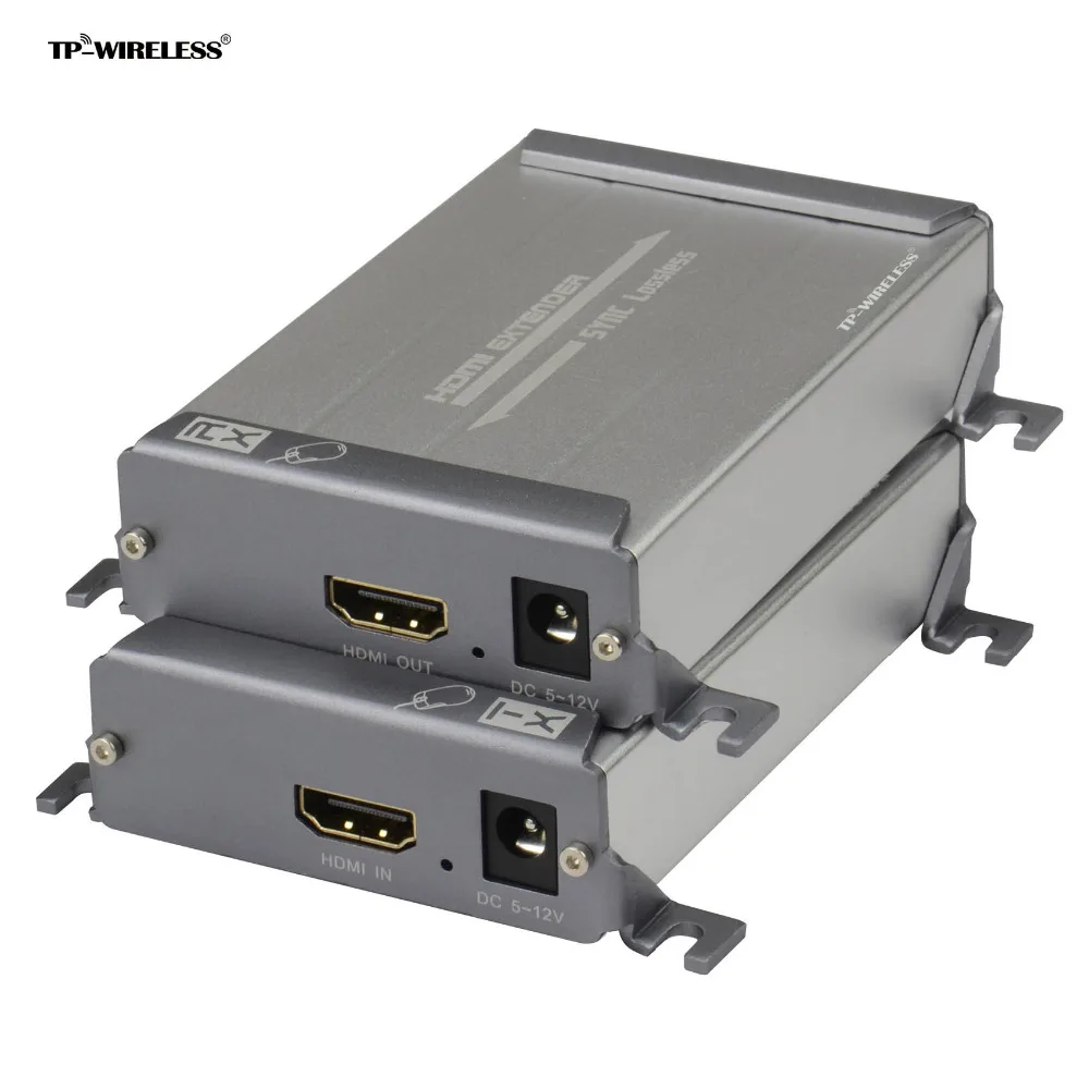 

TP-Wireless TP-HDMI04K Loss-less No-delay KVM 1080P 3D HDMI Extender Over Single Cat6e/6/5e/5 Maximum 262ft USB+HDMI POE Support