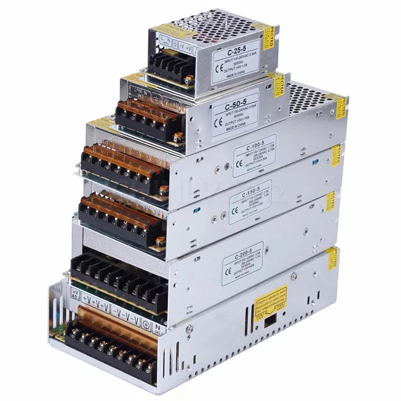 Высокое качество AC100 265V 110В 220В к DC5V 4A 6A 10A 40A 60A светильник CCTV трансформаторы