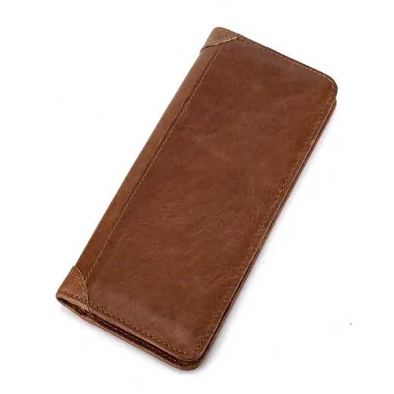 

New Men's Leisure Leather Hand with Head Layer Cowhide Wallet Hand with Zipper Bag