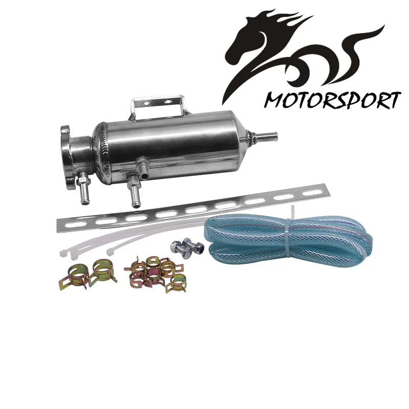 Universal Aluminum Racing Oil Catch Can / tank Radiator Breather Tank