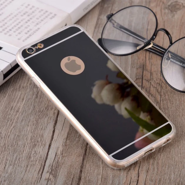 Роскошный металлизированный зеркальный чехол для iPhone 8 силиконовый мягкий X 7 6 6S