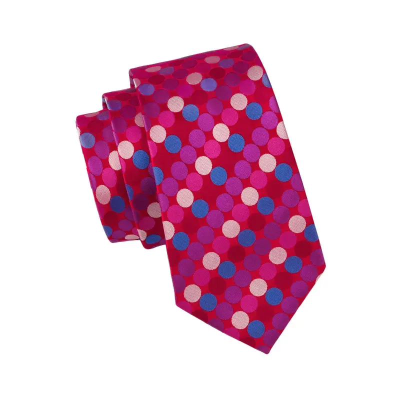 LS-1502 Барри. ван классический Для мужчин галстук 100% шелк Rosered горошек галстук Hanky запонки Набор для Для мужчин; Свадебная вечеринка Бизнес