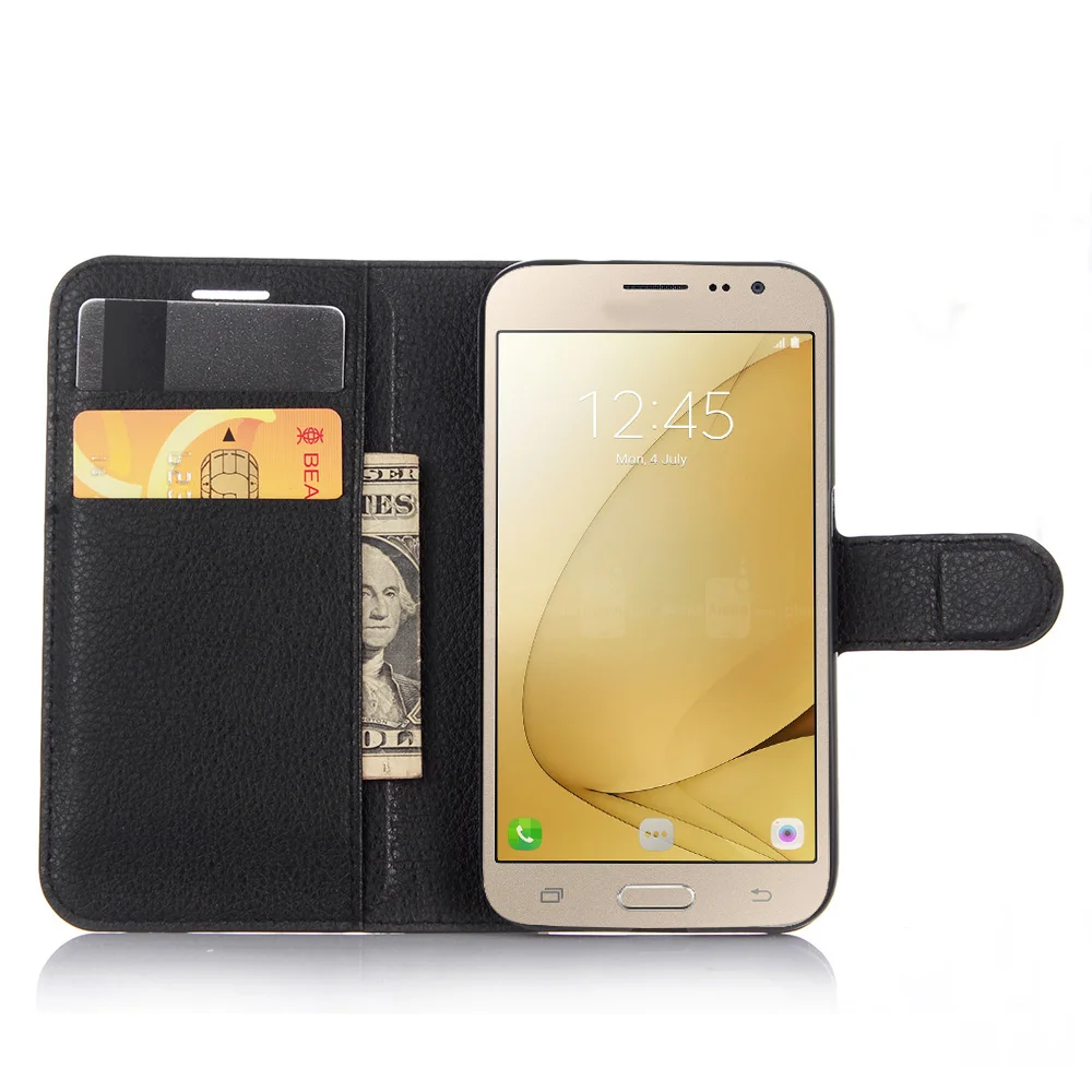 Чехол J2 Pro для Samsung Galaxy ( 2016 J210) бумажник с отделением карт чехлы узором Личи