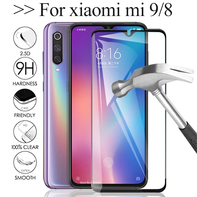 3D mi 9 Защитное стекло для xiaomi 8 протектор экрана на xaomi xiomi Закаленное пленка |