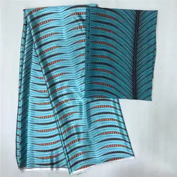 

classical fashion african ankara fashion high quality 2yards chiffion matching 4yards silk satin in tsock digital