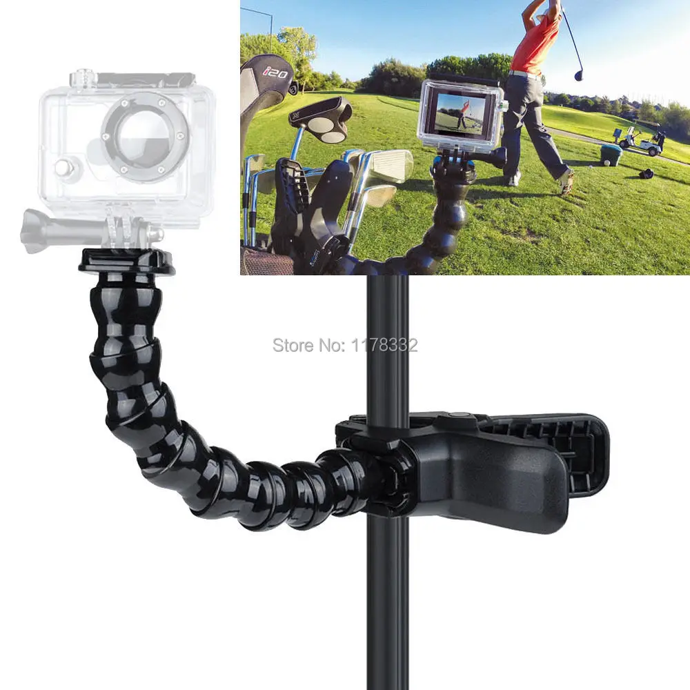 Gopro Accessori, Go Pro Jaws Flex Supporto Autoserrante E Collo Regolabile Per Gopro Hero 2 Hero 8 7 6 Sj4000/Sj5000 Fotocamera Black Edition