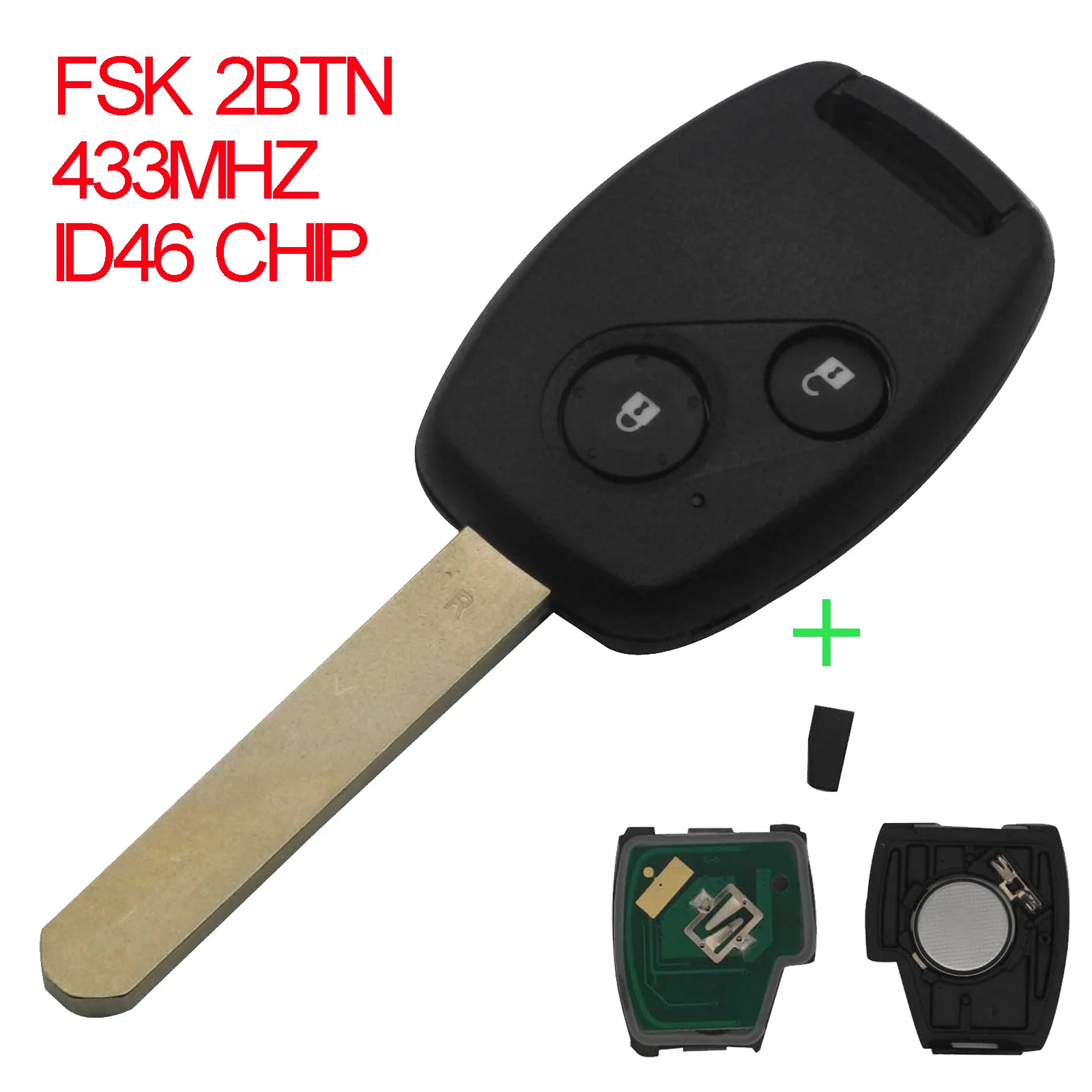 Jingyuqin 2/3 BTN FSK 433 МГц ID46 чип дистанционный ключ брелок от машины в виде ракушки для