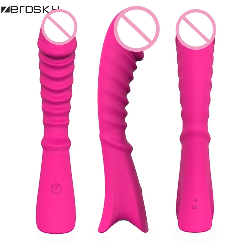 Zerosky Women Vibtator Dildo G Spot Strong Massage Sex Toys For Women 7 Frequency Vibration Usb -2924