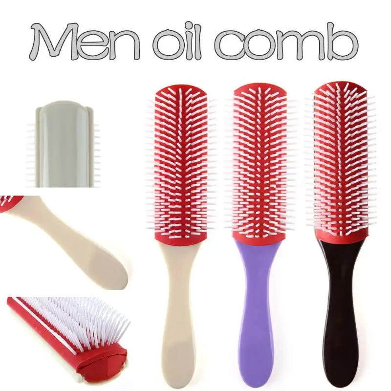 

Men Anti-static 9 Rows Hair Brush Comb Hairdressing Scalp Massager Tangle Hairdressing Supply Shampoo Brushes Tools Hair Combs