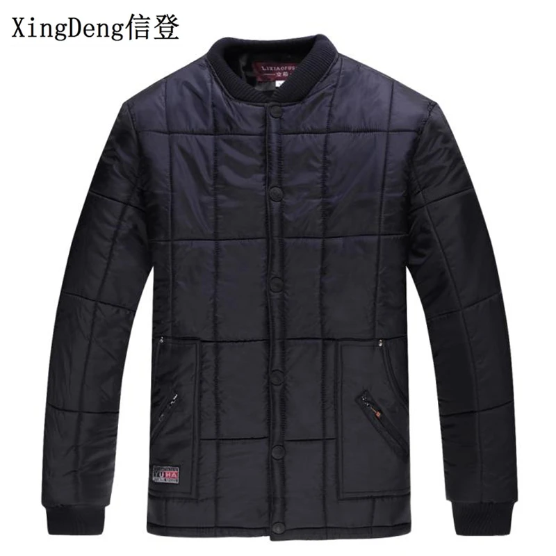 

XingDeng Winter warm Jacket Men top Coat Cotton-Padded Outwear Mens O-neck Coats 80s Jackets Thick Clothes big size