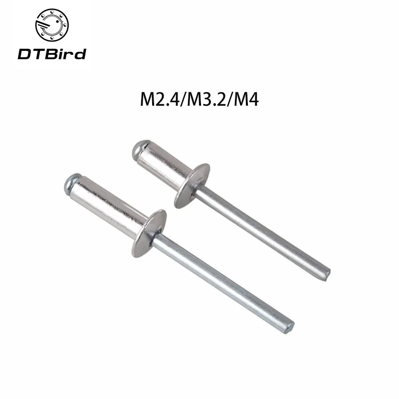 100 шт. M2.4/M3.2/M4 самозатыкающиеся заклепки с алюминиевой заклепкой заклепками для