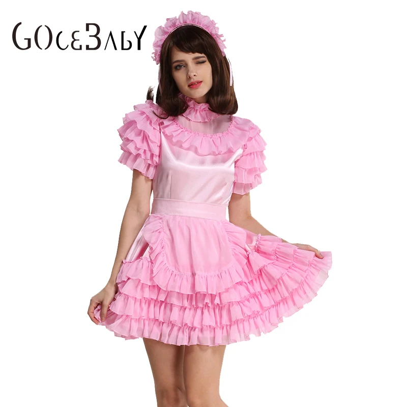 Classic Lolita Maid Uniform Dress Sissy Maid Cosplay Costume Halloween Kostüme