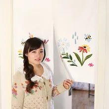 Тканевая занавеска утолщенная с вышивкой занавески с цветами полутени 85*90 см