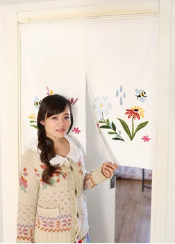 

Cloth Curtain Thickened With Embroidered Flowers Curtain Semi-shade 85*90CM