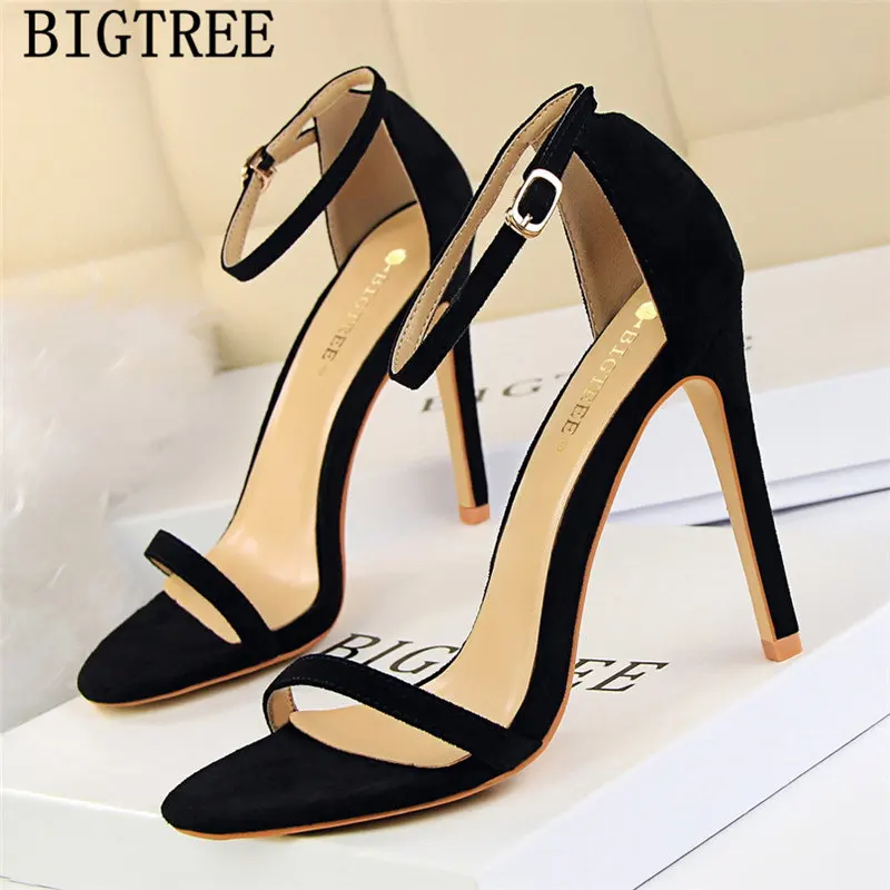 ماري جين أحذية الخف صندل كعب عالٍ النساء bigtree أحذية موديس المتطرفة عالية الكعب sandalias موهير 2019 مصمم الصنادل