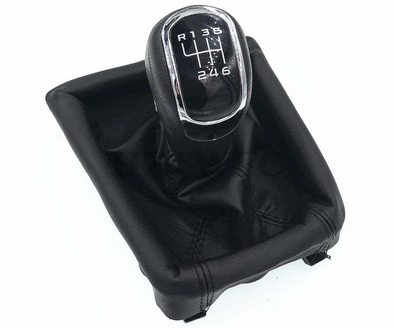 High Quality 5 6 Speed Car Gear Shift Knobs With Giator Leather Boot For Skoda Octavia II 09-12 YETI 09-12 Gear Knob