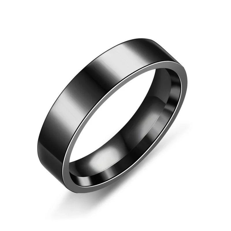 527845-a6fa78.jpg Vintage Stainless Steel Black Rings for Women Wedding Rings Cocktail Rings Men Jewelry Width 6mm - Image 1