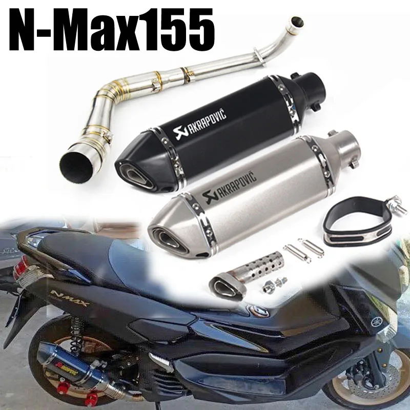 Для YAMAHA NMAX 155 N-MAX155 NMAX 125 N-MAX125 мотоцикл Akrapovic выхлопная полная система Модифицированная средняя Соединительная труба