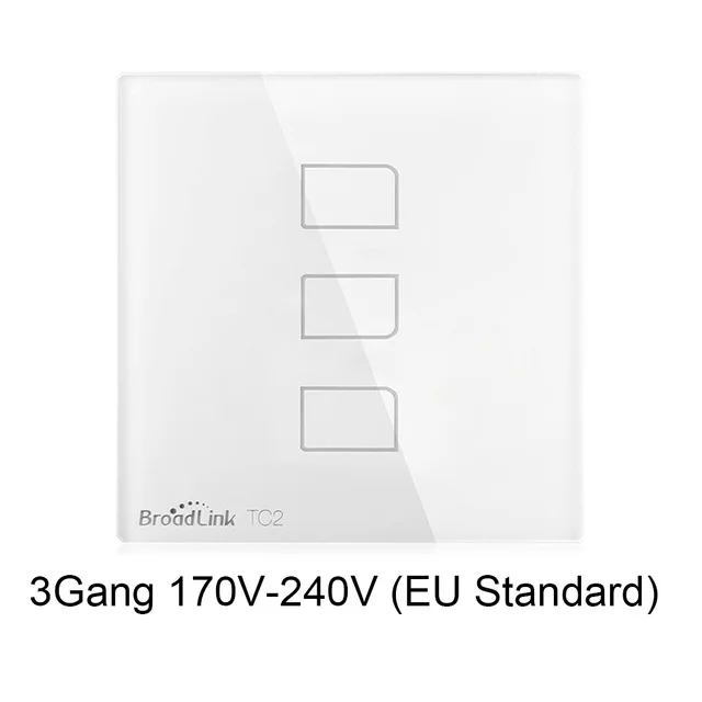 Broadlink TC2 1/2/3-ЕС стандартный 2019New Lichtschakelaar современный дизайн Wit сенсорный Панель Wi-Fi Беспроводной смарт-пульта через RM - Цвет: EU Standard 3 gang