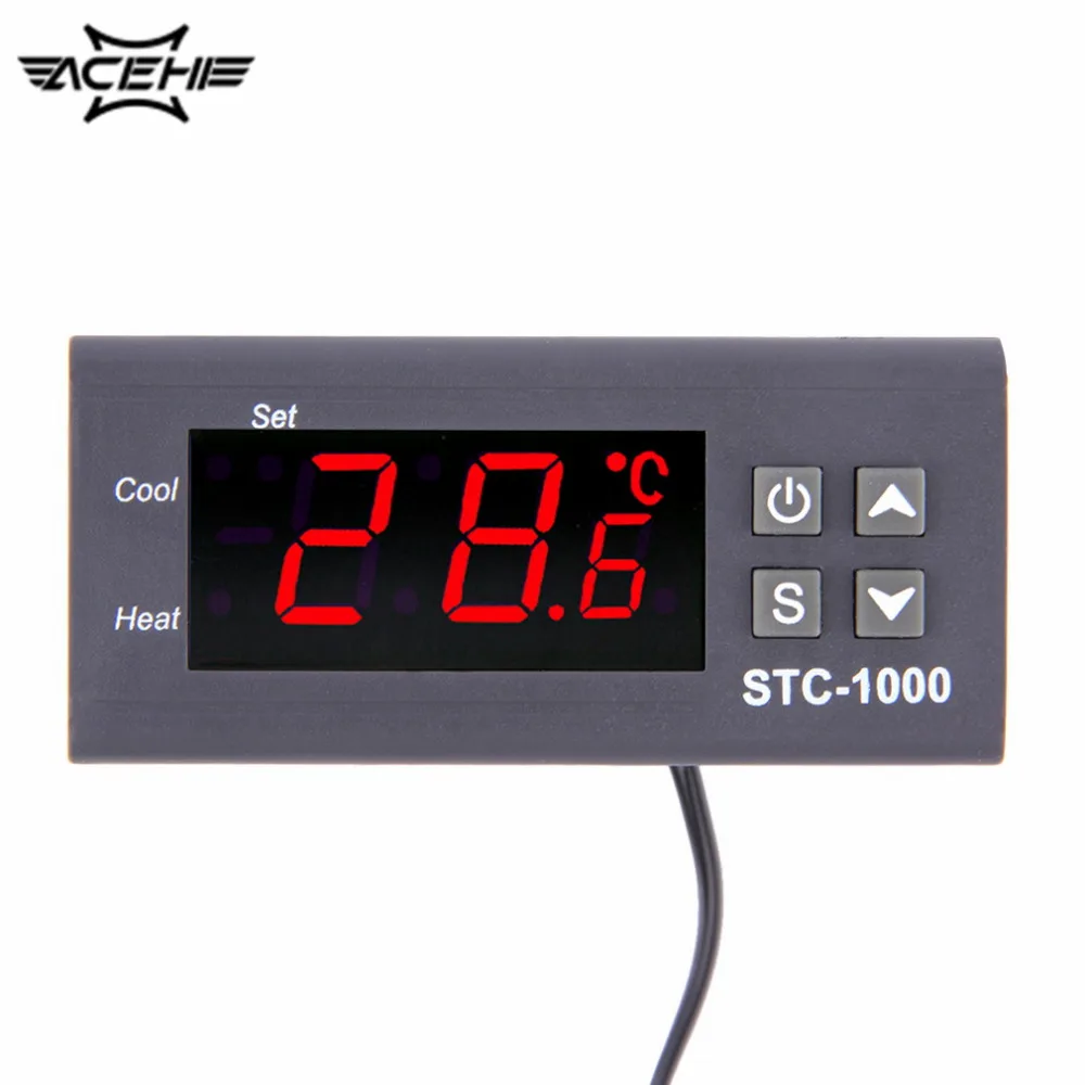 

2017 New High Quality Temperature Controller Thermostat Aquarium STC1000 Incubator Cold Chain Temp Mini-Temperature Controller