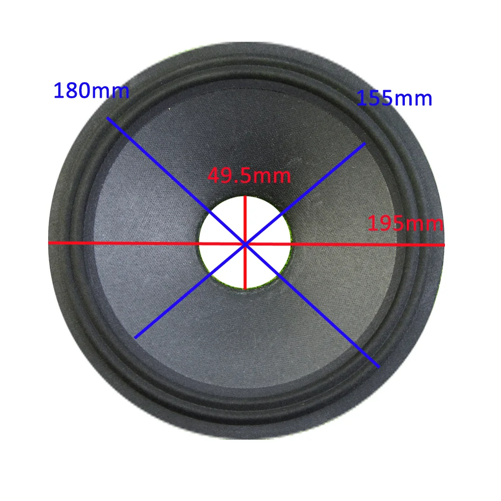 8 дюймов громкий Динамик Бумага конус(195 мм* 180 мм* 155 мм* 49,5 мм) 45 мм высота с тканью динамик edge НЧ-динамик Бумага конус