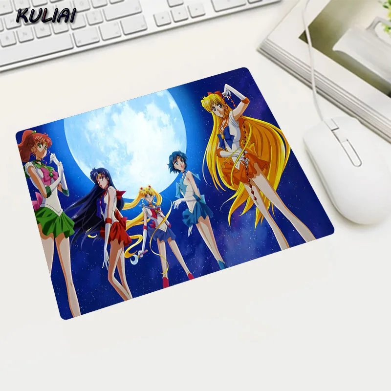 KULIAI Sailor Moon 25x20 см аниме коврик для мыши маленький размер Семейный Офисный Компьютерный стол резиновый нескользящий планшетный ПК оптовая